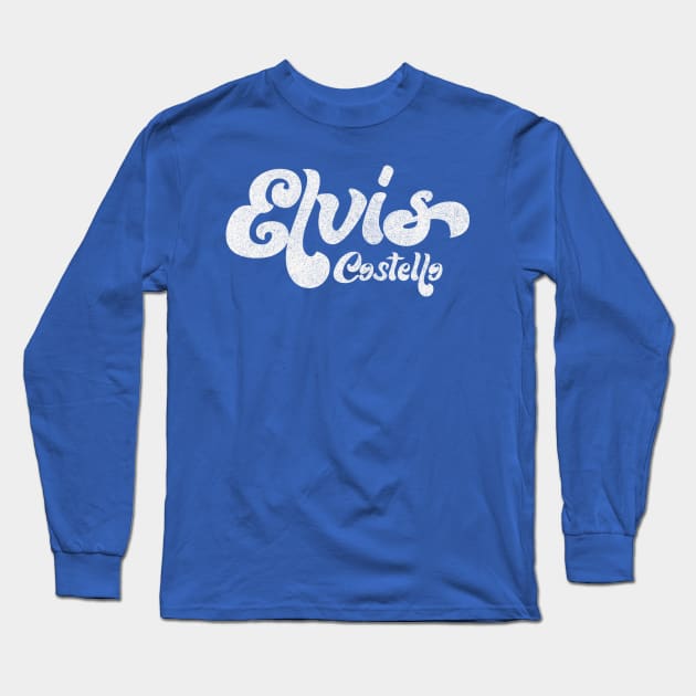 Elvis Costello / Retro Fan Art Design Long Sleeve T-Shirt by DankFutura